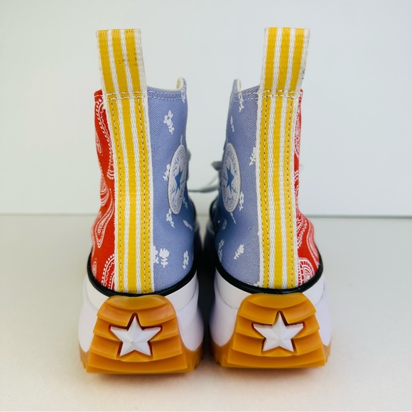 Converse Run Star Hike Platform Hi Floral & Paisley Shoes A03296C Women’s Sz 5.5 - Picture 6 of 10